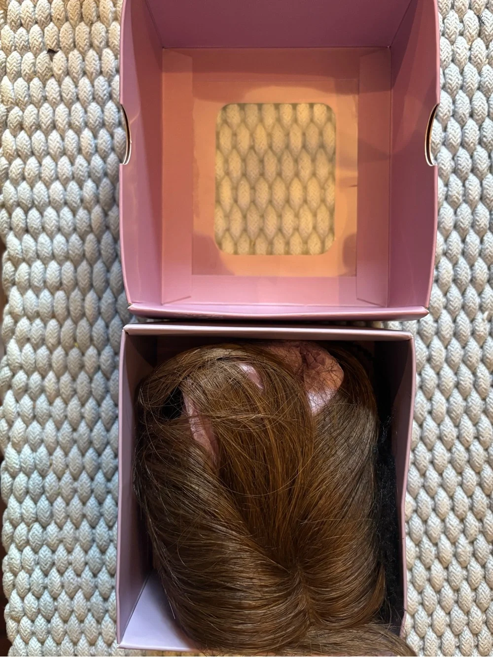 INH Human hair Zooey bangs light brown chestnut brown NWT